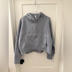 Grey lululemon cropped hoodie